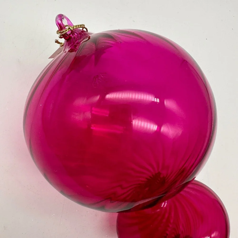 Christopher RADKO SPIRAL‎ FANTASIES Fuchsia Italian Drop Ornament 1997 97-310-0